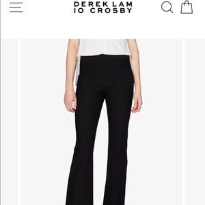 Derek Lam 10 Crosby Black flare trouser in size 6